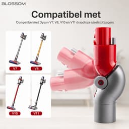 BLOSSOM 90 Graden Hoekstuk Adapter voor Dyson V7/V8/V10/V11/V15 - Rood Hulpmiddel Opzetstuk - Past op Alle Modellen — thumbnail 5