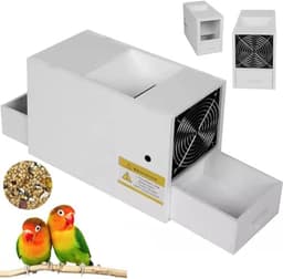 Elektrische Graanreiniger - Vogelvoer Separator - Voer Reinigen - Dubbele Lade Ontwerp - 2 Lagen - Wit — thumbnail 1