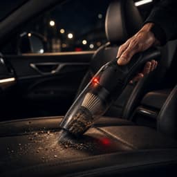 SnelShoppen - Draadloze handstofzuiger 8V, oplaadbare USB stofzuiger voor auto en huis, wasbaar HEPA-filter, 1800 mAh accu, 3 accessoires voor iedere — thumbnail 4