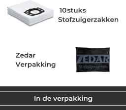 Stofzuigerzakken - Geschikt voor Karcher - WD 4/5/6 & MV 4/5/6 Vlies - 10 stuks van Zedar — thumbnail 2