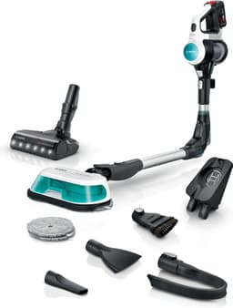 Bosch BCS71HYG4 steelstofzuiger & elektrische bezem Batterij/Accu Droog en nat HEPA Zakloos 0,3 l 23,5 W Zwart, Wit 3 Ah — thumbnail 1