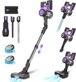 SteeFly® Draadloze Steelstofzuiger - 30kpa - 350W - 6 Opzetstukken - Opvouwbare Zakloze Stofzuiger - Perfect Voor Dierenhaar — thumbnail 1