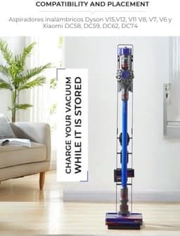 Vacuüm Standhouder Station Compatibel voor Dyson V15 V6 V7 V8 V10 V11 DC58 DC59 DC62 DC74, Stofzuigerstandaard vloerhouder zonder boren van de muur — thumbnail 3