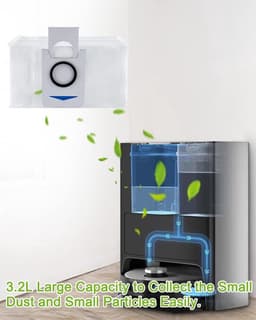 12 Stuks Stofzak Accessoires geschikt voor Ecovacs Deebot X1 Omni & X1 e Omni, T20 omni, T20e Omni Zuigstation, Reserve Stofzuigerzakken geschikt voor Ecovacs Deebot, 3.2L Grote Capaciteit Stofzuigerzak. — thumbnail 4