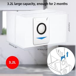 23 stuks reserveonderdelen geschikt voor Ecovacs DEEBOT T20 Omni stofzuigeraccessoireset, 1 hoofdborstel, 6 zijborstels, 3 HEPA-filters, 3 stofzakken, 8 zwarte doekjes, 1 reinigingsborstel, 1 poetsdoek — thumbnail 2