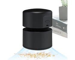Mini Bureaustofzuiger - 1800mAh Accu - 2 Zuigstanden - USB Oplaadbaar - Tafelstofzuiger voor Bureau en Toetsenbord - 10.5 x 8 cm - Zwart