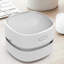 Mini Stofzuiger - Desktop Reiniger - Bureau Opruimen - Hoge Zuigkracht - AA Batterijen - Zwart — thumbnail 3