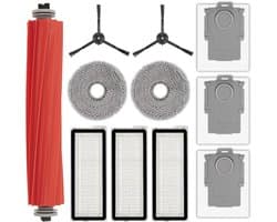 11 stuks accessoires - inclusief 1 Rolborstel, 2 Zwarte Zijborstels, 3 Stofzakken, 3 Filters, 2 Dweilpads - Voor Roborock P10pro ,P10s, P10S PURE,QRevo S,Qrevo Pro, Qrevo MaxV, QRevo Plus