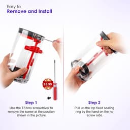 Upgrade Stofbak Afsluitring Set compatibel met Dyson V11/V15 Gen5/SV Serie + T8 Schroevendraaier — thumbnail 2