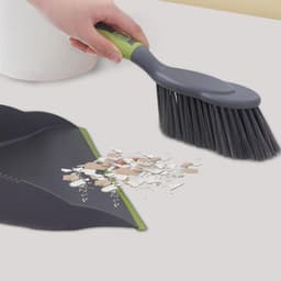 Bezem met stofpan - Reinigingsset - Kleine ruimtes reinigen - Ergonomisch ontwerp - Compact formaat - Enkele kleur — thumbnail 3