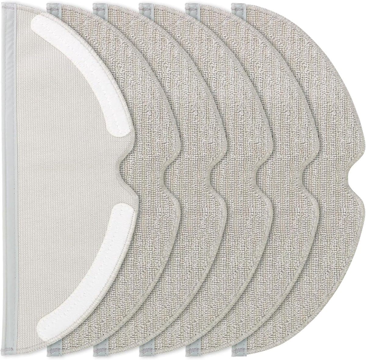 6 Stuks Reinigingsdoeken voor Roborock Q5 Pro/Q5 Pro+/Q8 Max/Q8 Max+/S5/S5 Max/S6/S6 Pure/S6 MaxV/Q7/Q7 Max Robotstofzuiger - Herbruikbaar en Wasbaar - Reservedoek — afbeelding 1