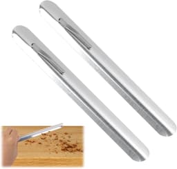 Tafelkruimelverzamelaar - Kruimelblik Tafelreiniger - Tafel Snel Schoonmaken - Gebogen Ontwerp - 2 stuks - Zilver — thumbnail 1