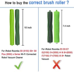 Dailygoods- Rubber Roller Hoogwaardige Vervanging - 2 Set Rolborstels - Compatibel met iRobot Roomba S9 - Duurzaam Materiaal - Eenvoudig te Installeren - Rolborstel — thumbnail 3
