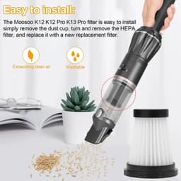 10-delige wasbare HEPA-filterset met reinigingsborstel Geschikt voor de Genius Invictus One 1.0/X7/2.0 handstofzuigers. — thumbnail 2