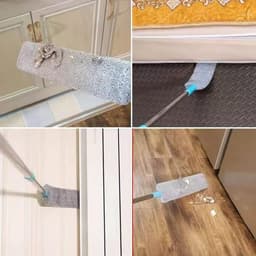 Reinigingsgereedschap - Stofwisser - Onder meubels - Uittrekbare handgreep - 126 cm lang - Grijs — thumbnail 3