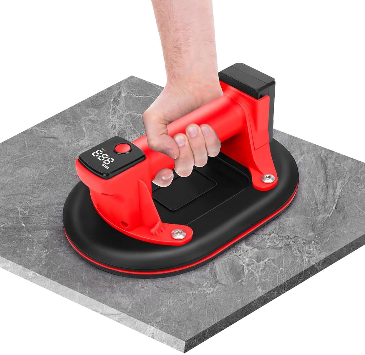 Elektrische Zuignap - Vacuüm Lifter - Zware Objecten Verplaatsen - Automatische Aan/Uit - 240mm Diameter - Zwart — afbeelding 1