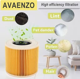 3 pieces cartridge filters KFI 3310 for Kärcher wet/dry vacuum cleaner and vacuum cleaner item number 2.863-303.0 - ShopVlot — thumbnail 5