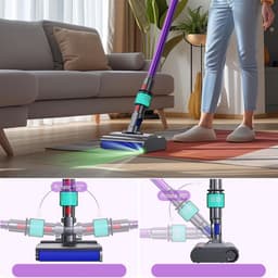 Stofzuigerborstel Met Groene LED-Verlichting – Geschikt Voor Dyson V7 V8 V10 V11 V15 – Anti-Klit Nylon Borstelharen En Wasbaar – Ideaal Voor Dierenharen En Stof Op Harde Vloeren — thumbnail 5
