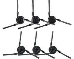 Zijborstels voor Dreame L10s Ultra Gen 3 Robotstofzuiger - 6 stuks Vervangende Borstels, Zwart