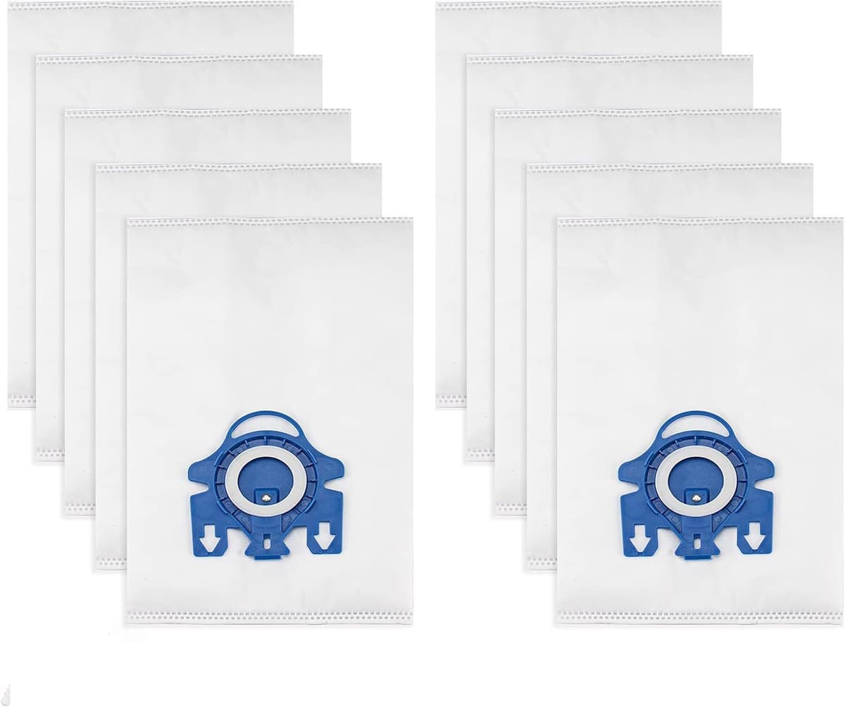 10 stuks vervangende 3D AirClean-stofzuigerzakken voor Miele GN – geschikt voor Miele Classic C2, C3, S2, S5, S8 en S400-serie – inclusief motorbeschermingsfilters en AirClean-filters — afbeelding 1