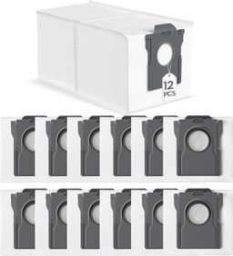 12 stuks - Stofzuigerzakken - Robotstofzuiger Onderdelen en Accessoires - stofzakken - Geschikt voor Dreame L10s Ultra Gen 2 3,L10s Pro Ultra Heat L20/L30s/L40/L40s/L50/X30/X40/X50 Ultra — thumbnail 1