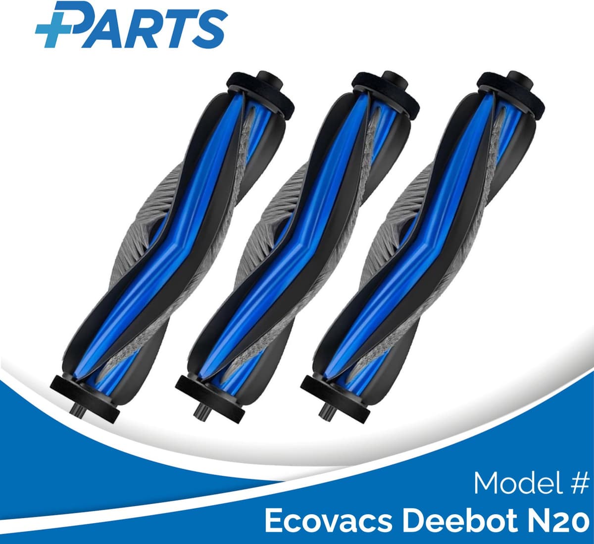 Ecovacs Deebot N20 Borstels (3 Stuks, Plus.Parts® alternatief voor DMB010030) — afbeelding 1