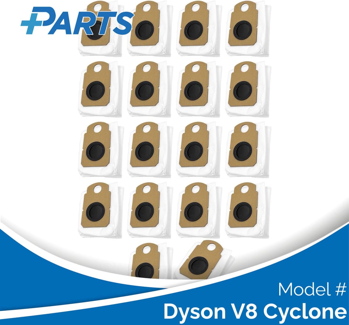 Dyson V8 Cyclone Stofzakken (18 Stuks, Plus.Parts® alternatief voor 975738-01) — afbeelding 1
