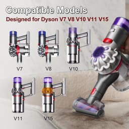 Anti Klit Borstel Geschikt Voor Dyson Steelstofzuiger V15, V11, V10, V8 & V7 - Mini Turbo Zuigmond - Matrasborstel - Opzetstuk - Stofzuigermondstuk - Mondstuk - Stofzuigeraccessoires - Grijs -Stofzuigermondstuk voor Huisdierharen — thumbnail 3