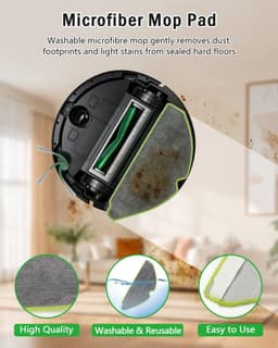 Vervangingsonderdelen, compatibel met iRobot Roomba 115 Combo / 115 Combo+ robotstofzuigers: 2 rolborstels, 4 filters, 4 dweilpads, 6 zijborstels, 1 reinigingsborstel, 17 stuks. — thumbnail 4