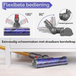 Elektrische Borstel compatibel voor V7 V8 V10 V11 V15, Reserveonderdeel Direct Aangedreven Reinigingskop Turbine, Accessoire voor Turboborstel Met snelsluiting voor Harde Vloeren en Tapijten — thumbnail 4