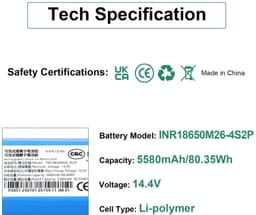 Vervangende Batterij voor Ecovacs Deebot Robotstofzuigers — thumbnail 3