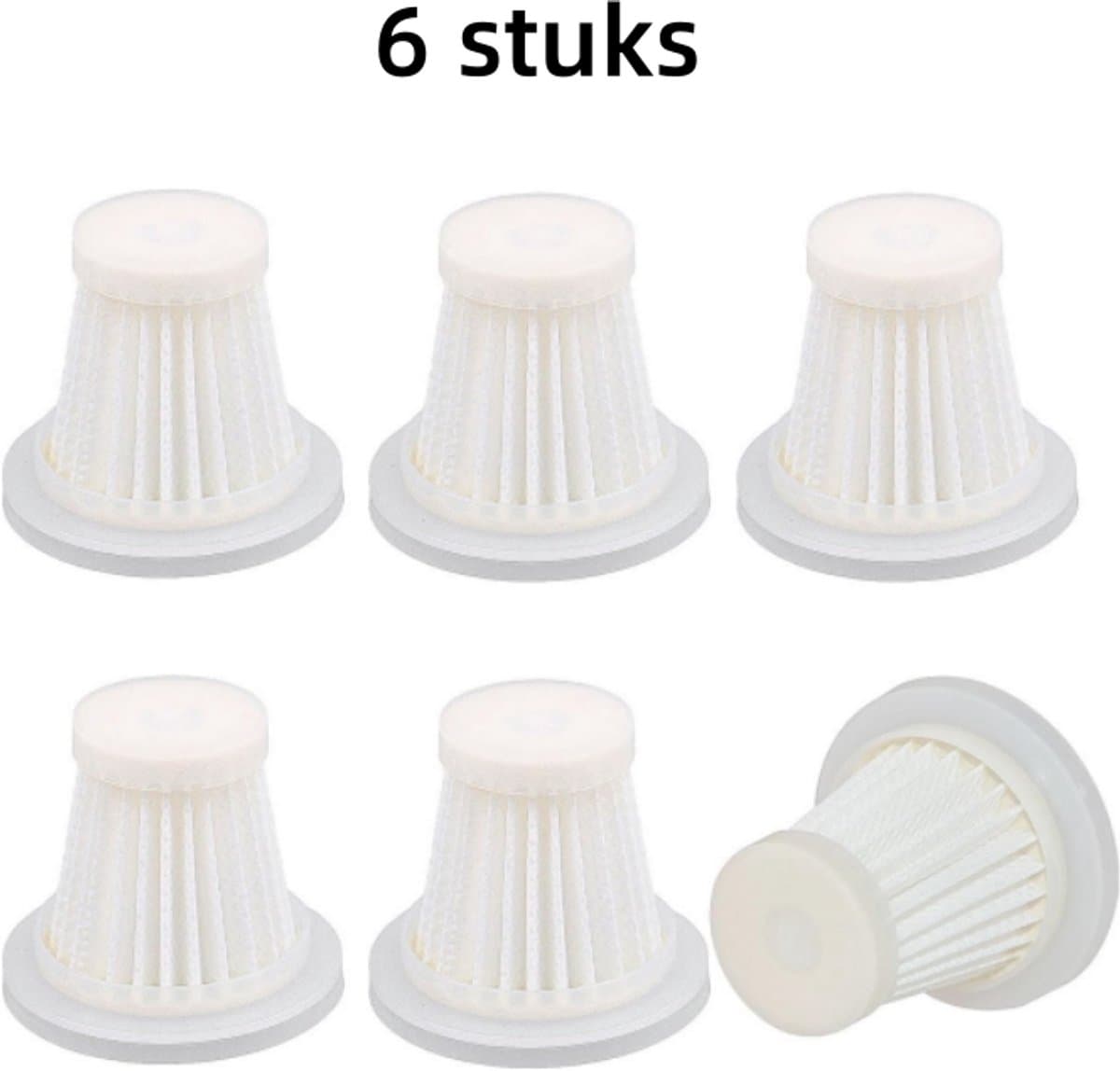 6 x Stofzuigerfilters - Krachtige stofafzuiging, geschikt voor HEPA-autostofzuigers (5,09 x 2,85 x 4,7 cm) — afbeelding 1