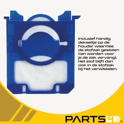20 PARTS4® Stofzuigerzakken + HEPA & motorfilters geschikt voor Philips PowerGo | Complete set met 20 stofzuigerzakken, HEPA H12 filter en 2 motorfilters — thumbnail 4
