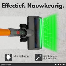 Maxorado comfort led stofzuigermond elektrische turbo borstel met verlichting - turbo zuigmond geschikt voor dyson v7 v8 v10 v11 v15 vloerborstel vervangend opzetstuk — thumbnail 3