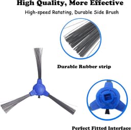 Zijborstel - Geschikt voor Eufy ROBOVAC 11S - MAX15C - 15C - MAX12 - 30 - 30C - 5C - G10 - G30 - Onderdelen Accessoires - vervanging - Reserveonderdelenset - 8 stuks — thumbnail 4
