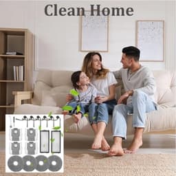 PromoHome 18-delig accessoireset Geschikt voor Roborock Saros Z70 - Vervangende onderdelen set inclusief HEPA-filters, zijborstels, microvezel doekjes, stofzakken en reinigingsgereedschap — thumbnail 3