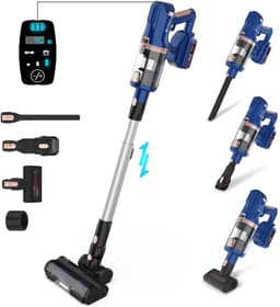 1 Draadloze Stofzuiger - 28kPa Kracht - 60 Minuten Autonomie - 2-in-1 Handmatig & Vloer - Stofzuiger Voor Dierenharen - Blauw — thumbnail 1