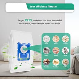 10x Stofzuigerzakken geschikt voor Philips S-Bag FC8021/03 - Stofzuigerzakken - FC8220 FC8202 FC8224 FC8134 HR8331 HR8345 — thumbnail 4