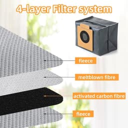 10x stofzakken geschikt voor de Eufy Clean X8 Pro/X10 Pro Omni robotstofzuiger - Stofzuigerzakken - Luiertas met grote capaciteit - accessoires - Vervangende stofzak — thumbnail 3