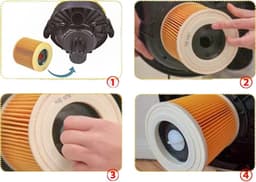 Filter voor Karcher WD2 WD3 stoffilter vervanging 6.414-552.0 [Set 2] — thumbnail 4