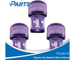 Dyson V12 Detect Slim Animal Filters (3 Stuks, Plus.Parts® alternatief voor 971517-01)