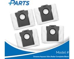 Dreame Aqua10 Ultra Roller Complete Black Stofzakken (4 Stuks, Plus.Parts® alternatief voor RDB8)