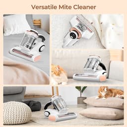 JIGOO J300 Dual-Cup Smart Anti-Mijt Stofzuiger Voor Bed, 13KPa Zuigkracht, 55 Celsius Hete Lucht, UV Licht, 99,9% Verwijdert Mijten, 0,5L Stofbeker​ — thumbnail 5