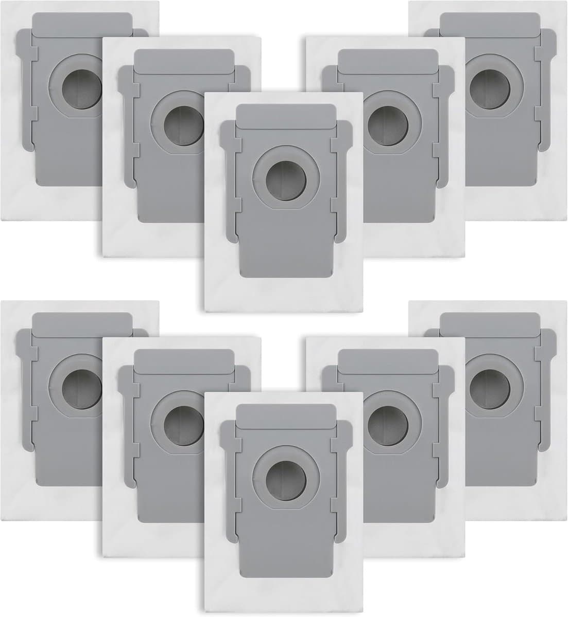 Geschikt voor 10 stofzuigerzakken voor IRobot Roomba i7/i7+/i3/i3+/i4/i4+/i6/i6+/i8/i8+/S9/S9+/j7/j7+/E5/E6/E7 Vervangende zak voor IRobot Roomba i7 Accessoireset (B-10 stuks) — afbeelding 1