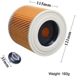 HEPA-filter Geschikt voor Kärcher WD2/WD3/MV3/MV2/A2004/A2054/A2204/A2656 — thumbnail 3