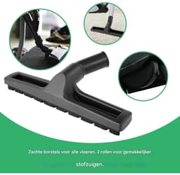 EXCITAT Vloerborstel - Universele Vloerzuigmond - Stofzuigermondstukken - Stofzuigeraccessoires - Stofzuigerborstel - Borstel - Accessoires - Binnendiameter 32 mm - Voor nat- en droogzuigers - Zwart — thumbnail 4