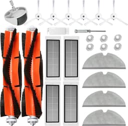 Accessoireset Geschikt voor Xiaomi Roborock S5 S50 S51 S55 S5 Max S6 S60 S65 stofzuiger, 2 hoofdborstels, 4 Hepa-filters, 4 dweilters, 6 waterfilters, 1 wiel, 6 zijborstels — thumbnail 1