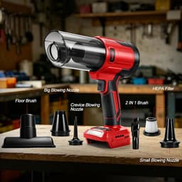 Accu-handstofzuiger 100 W - compatibel met Milwaukee 18 V-accu - 10.000 Pa - ideaal voor auto en thuis - ShopVlot — thumbnail 2