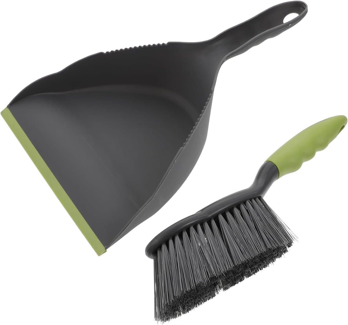 Mini Bezem Vuilblik - Schoonmaakset - Bureau Schoonmaken - Met Ophanggat - 32.5 cm - Zwart — afbeelding 1