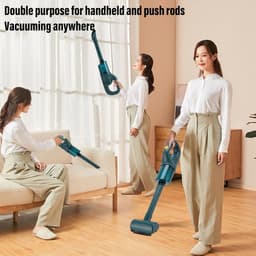 Draadloze Stofzuiger - Steelstofzuiger Handstofzuiger - Snel Huis Schoonmaken - 3-in-1 Ontwerp - 1800 mAh Batterij - Wit — thumbnail 2